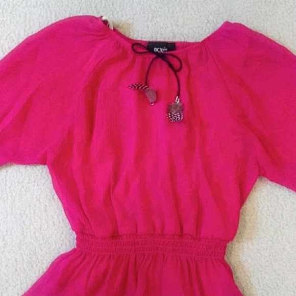 Pink Peplum 3/4 Sleeve Blouse - Picture 2 of 4